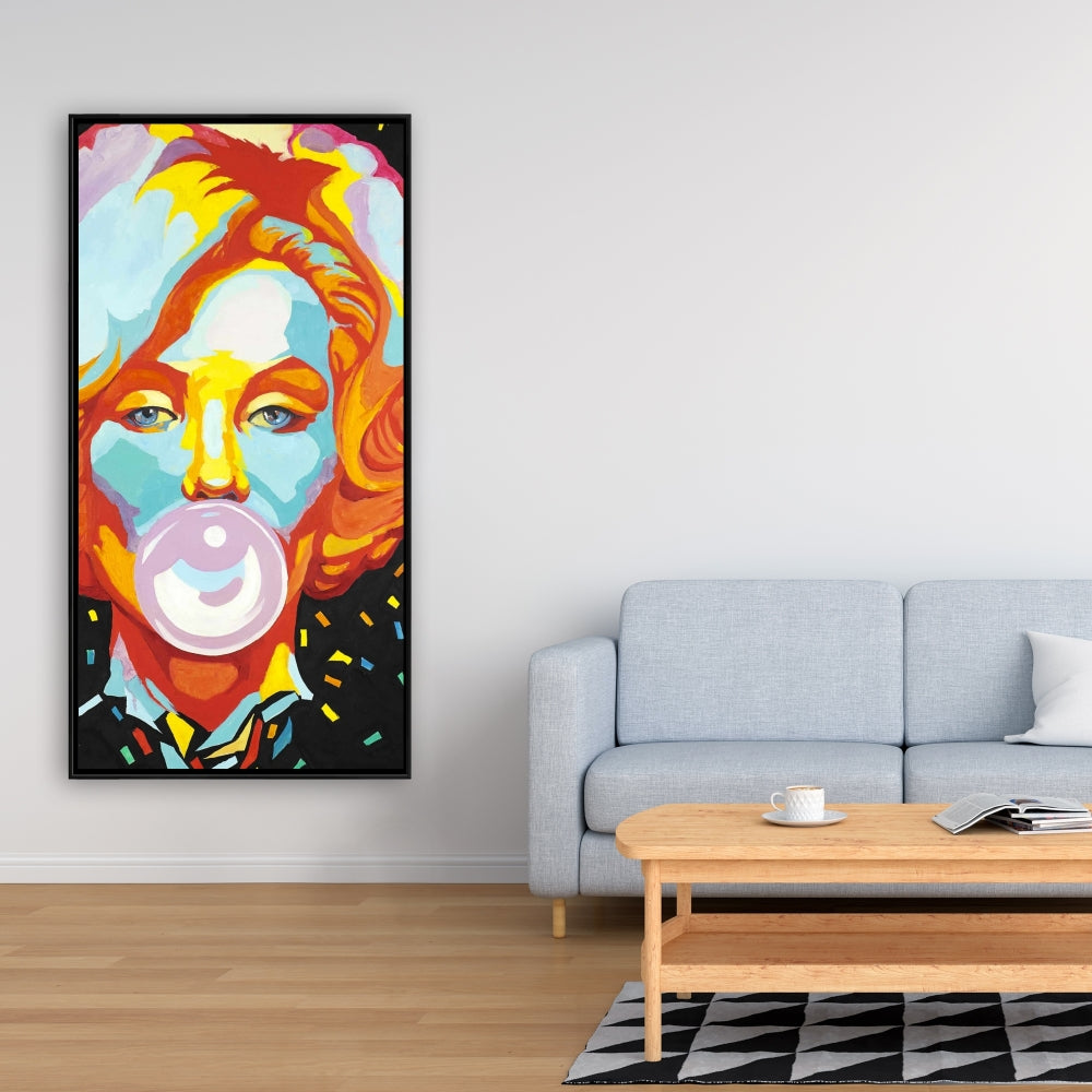 Colorful Marilyn Monroe Bubblegum Canvas | Home Decor Art