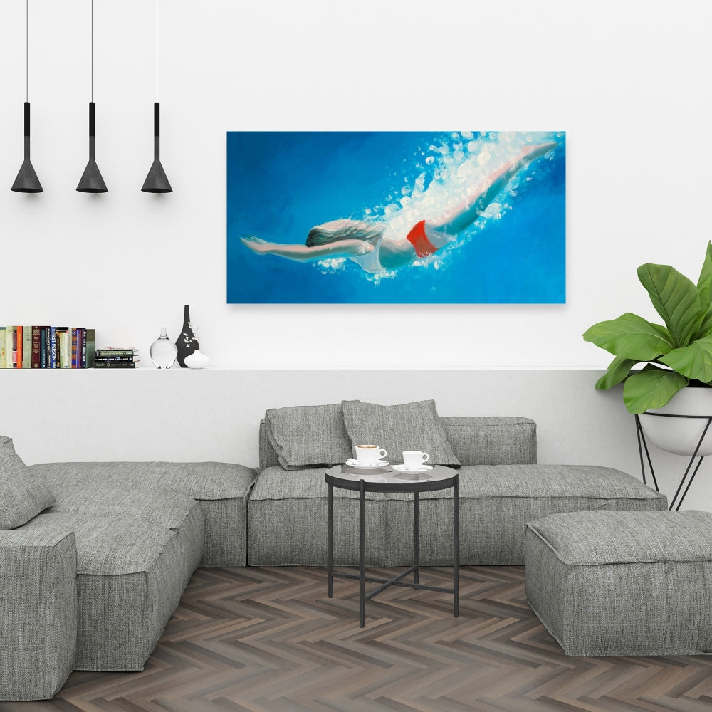 Coastal Modern Sea Canvas - Diving Jump Home Decor Wall Art