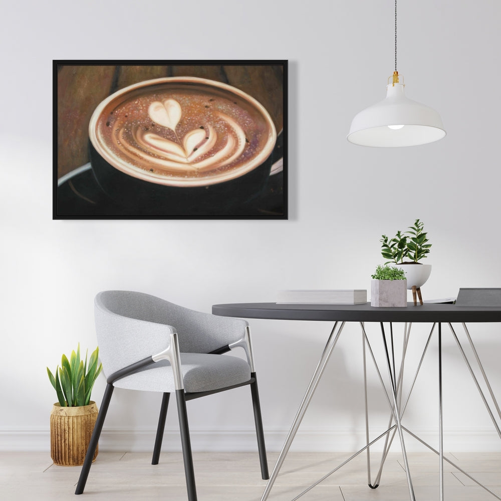 Toile artistique Cappuccino - Décoration d'intérieur gastronomique