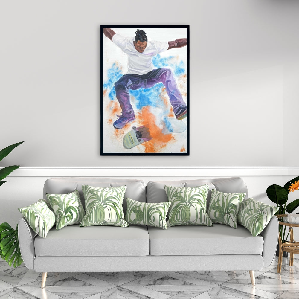 Toile encadrée « Skate » | Décoration de chambre sportive et ludique aux États-Unis