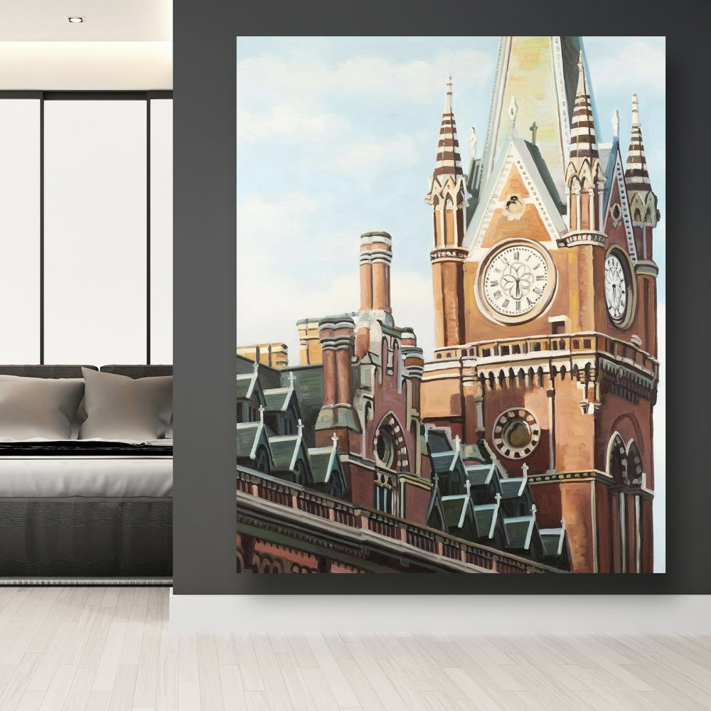 Toile de la gare de St Pancras à Londres – Décoration de chambre hyperréaliste