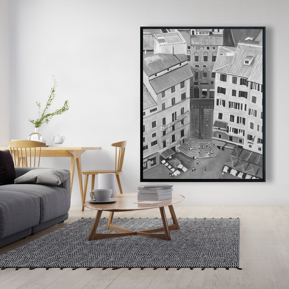 Construire des villes grises – Sienne, Italie – Toile encadrée