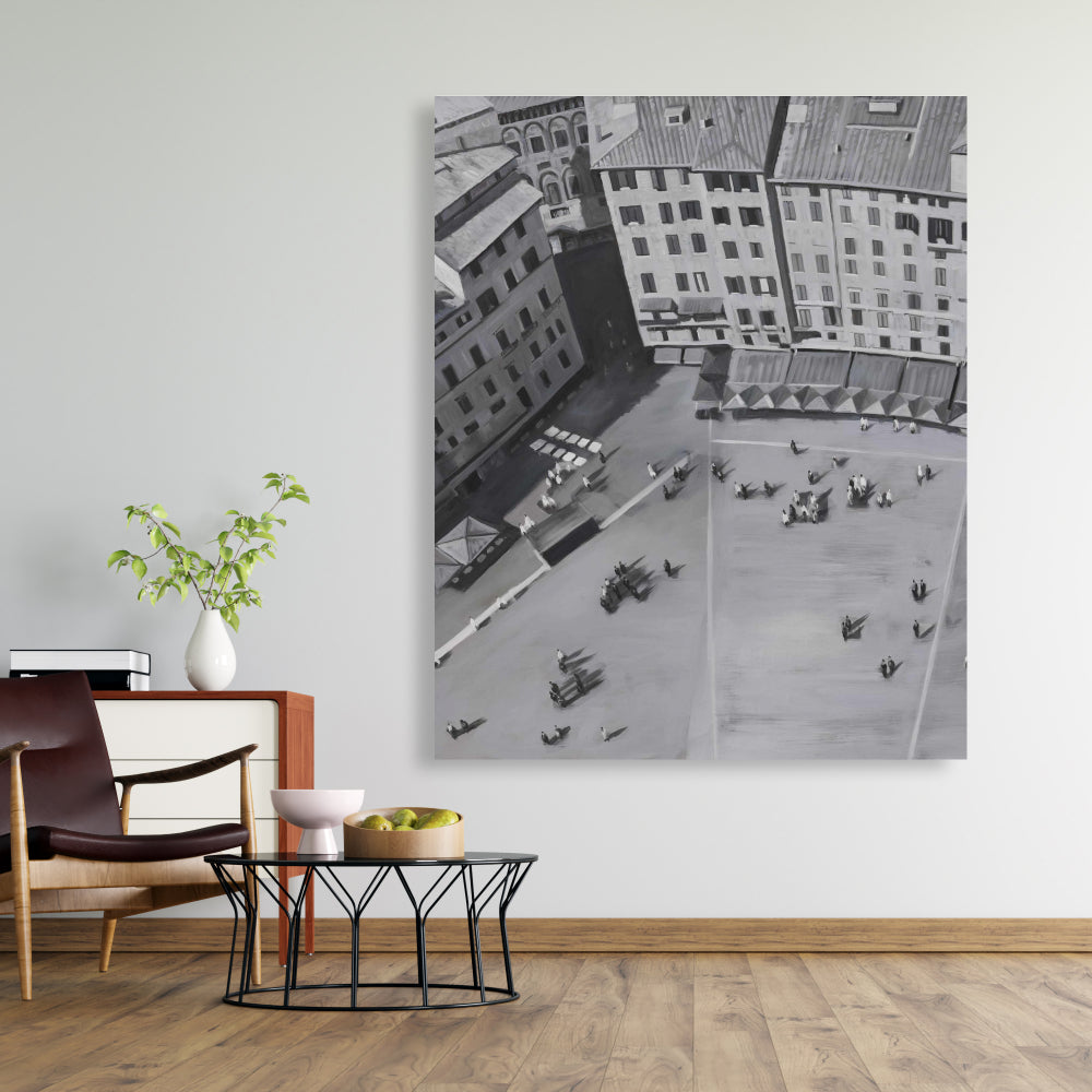 Piazza del Campo Italy Canvas | Bedroom Street Scenery Decor
