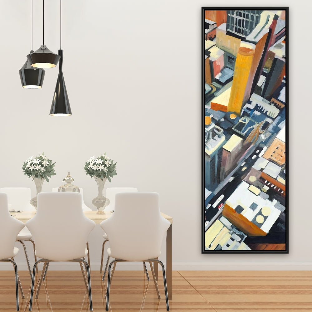 Toile « Vue aérienne des immeubles de New York » | Décoration d'intérieur industrielle