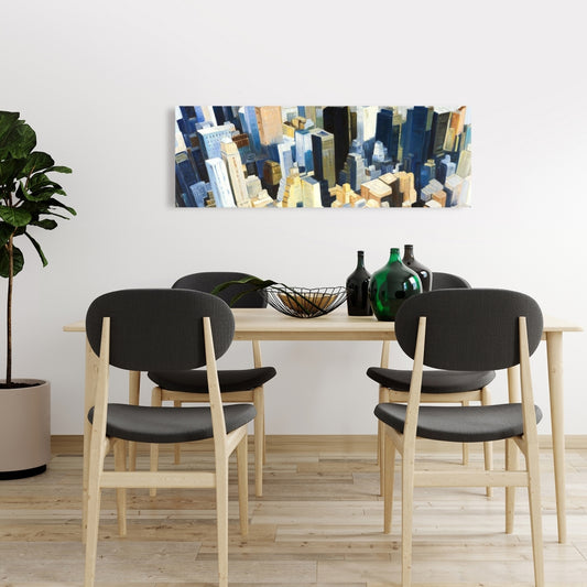 Manhattan Empire State View Blue Canvas | Contemporary Decor