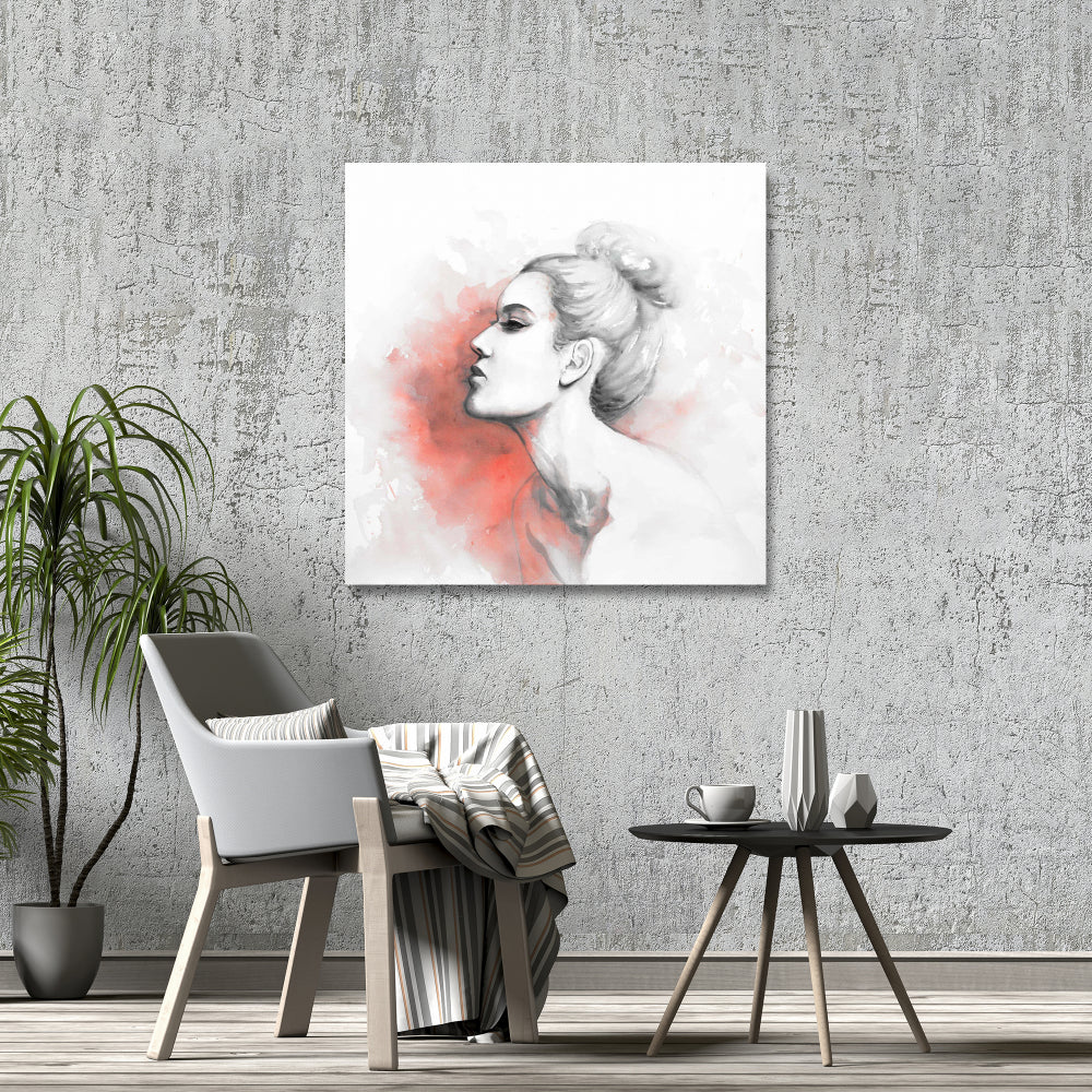 Deliberation Woman Canvas - Artistic Home Decor Wall Art