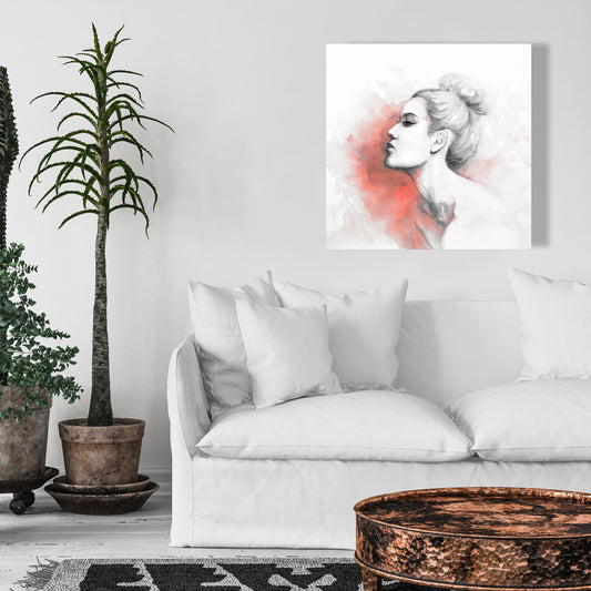 Deliberation Woman Canvas - Artistic Home Decor Wall Art