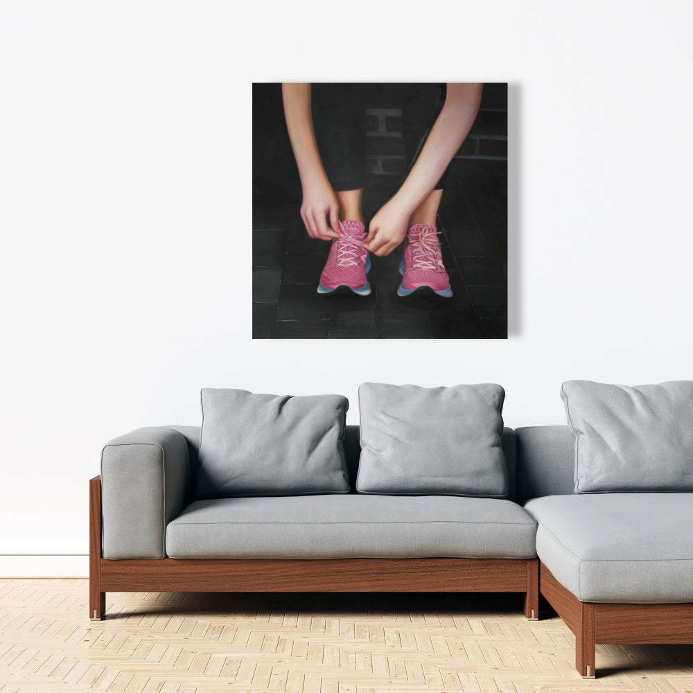 Ready for the Race Black Canvas | Hyperrealist Living Room Decor