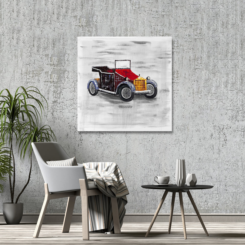 Vintage Car Sunroof Canvas | Bedroom Wall Art Decor
