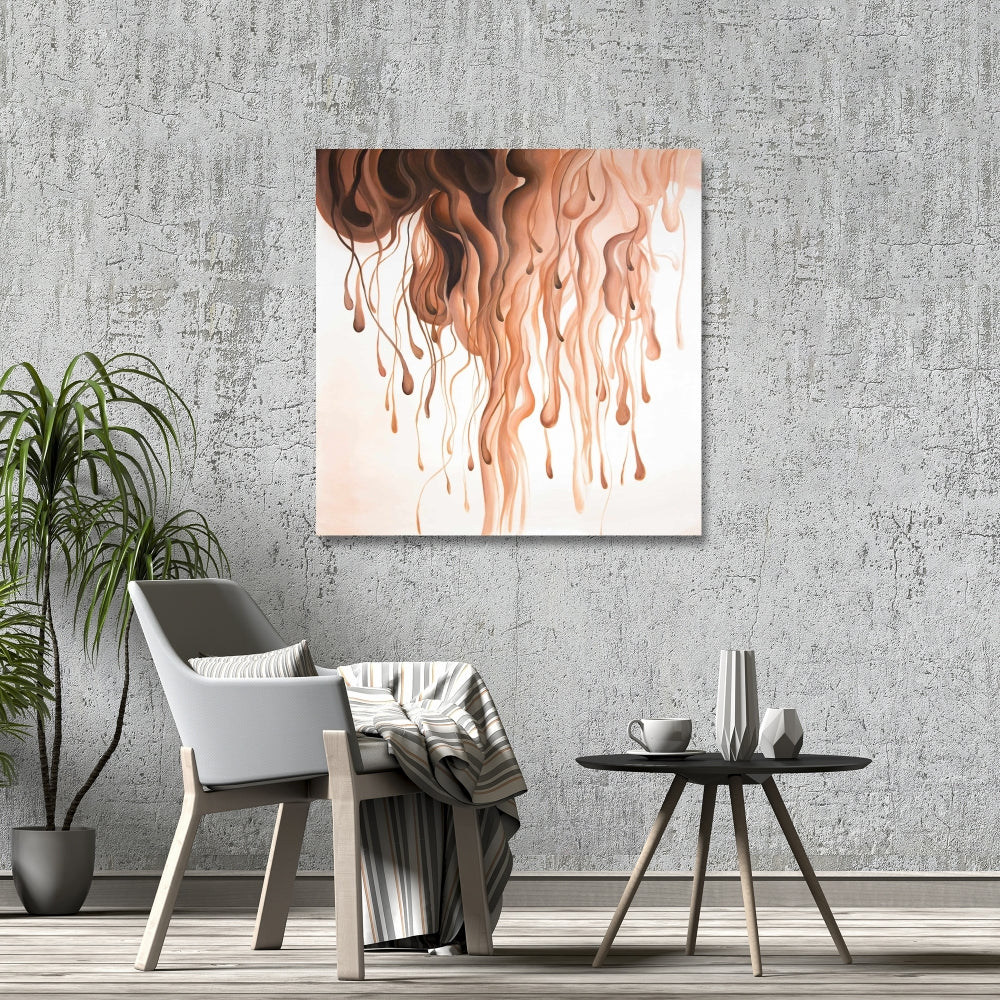 Abstract Orange Modern Canvas - Eruption Wall Art Decor
