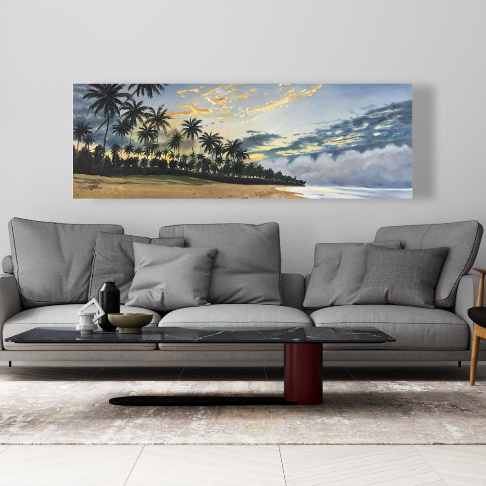 Tropical Summer Moments | Marine Bathroom Blue Canvas Decor
