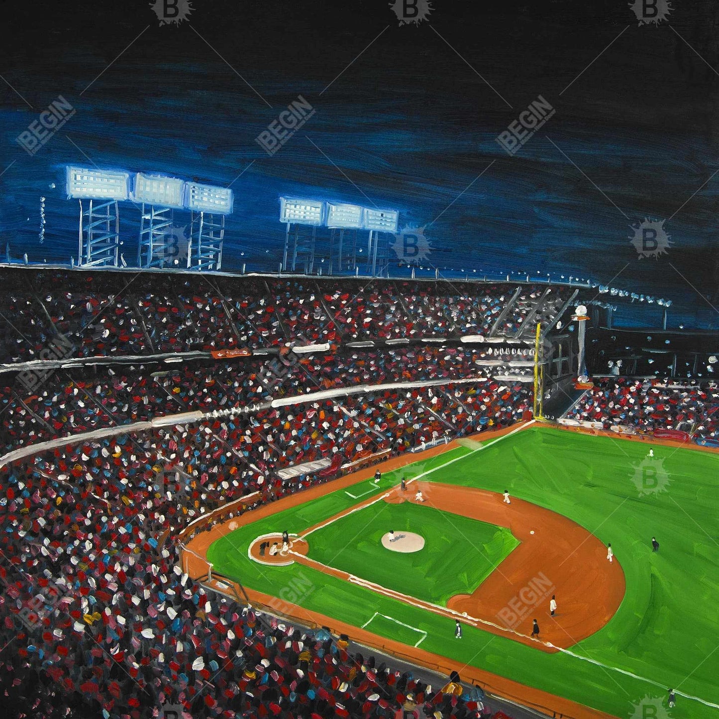 Toile de jeu de baseball | Décoration d'intérieur sportive - American Hobbies