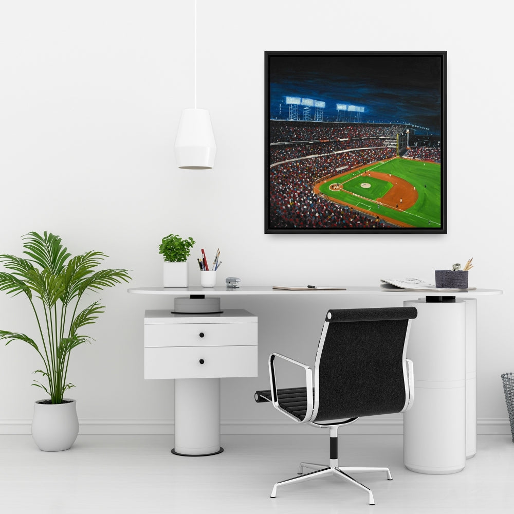 Toile encadrée « Match de baseball » | Décoration d'intérieur sportive américaine