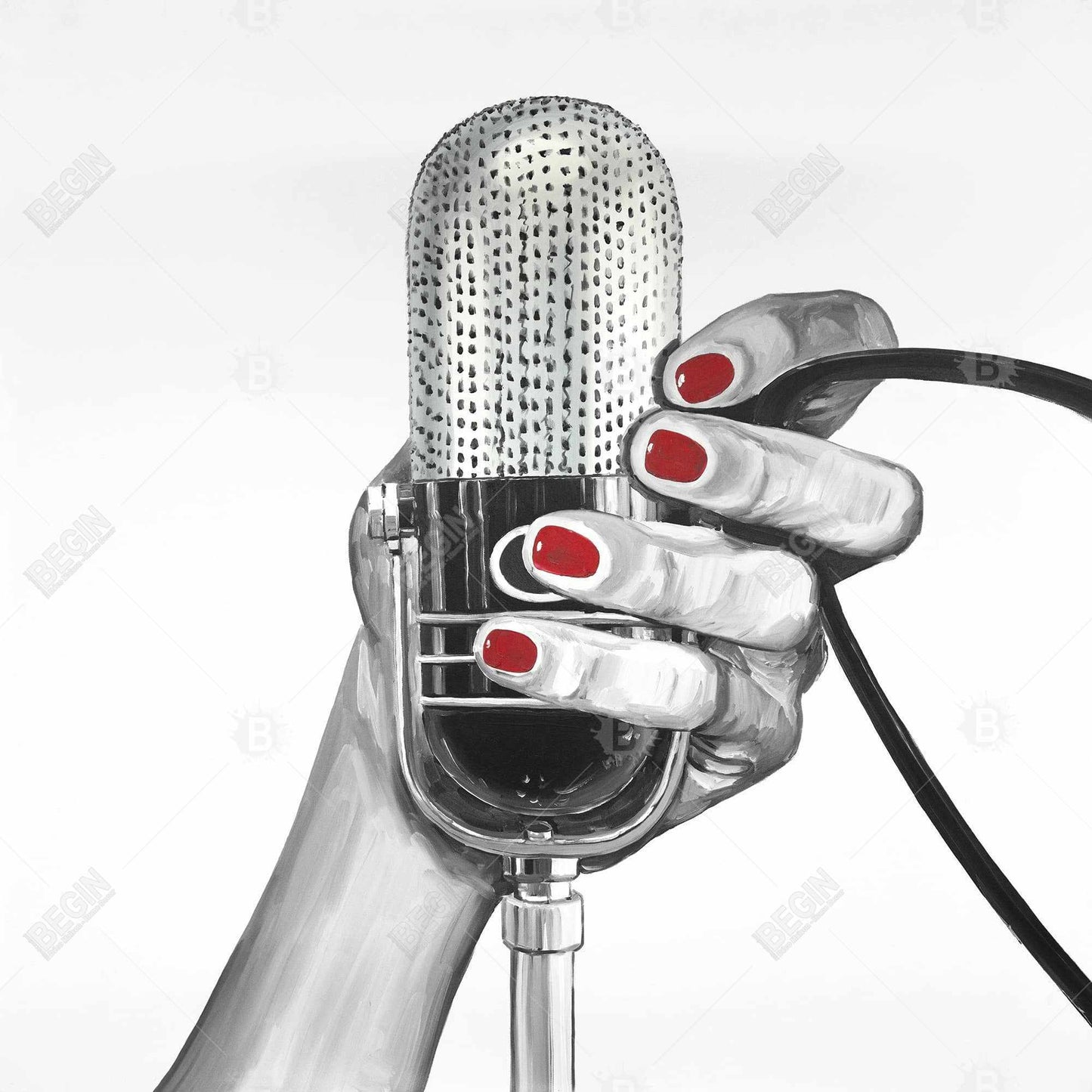 Toile « Chante ta vie » | Décoration de chambre encadrée grise