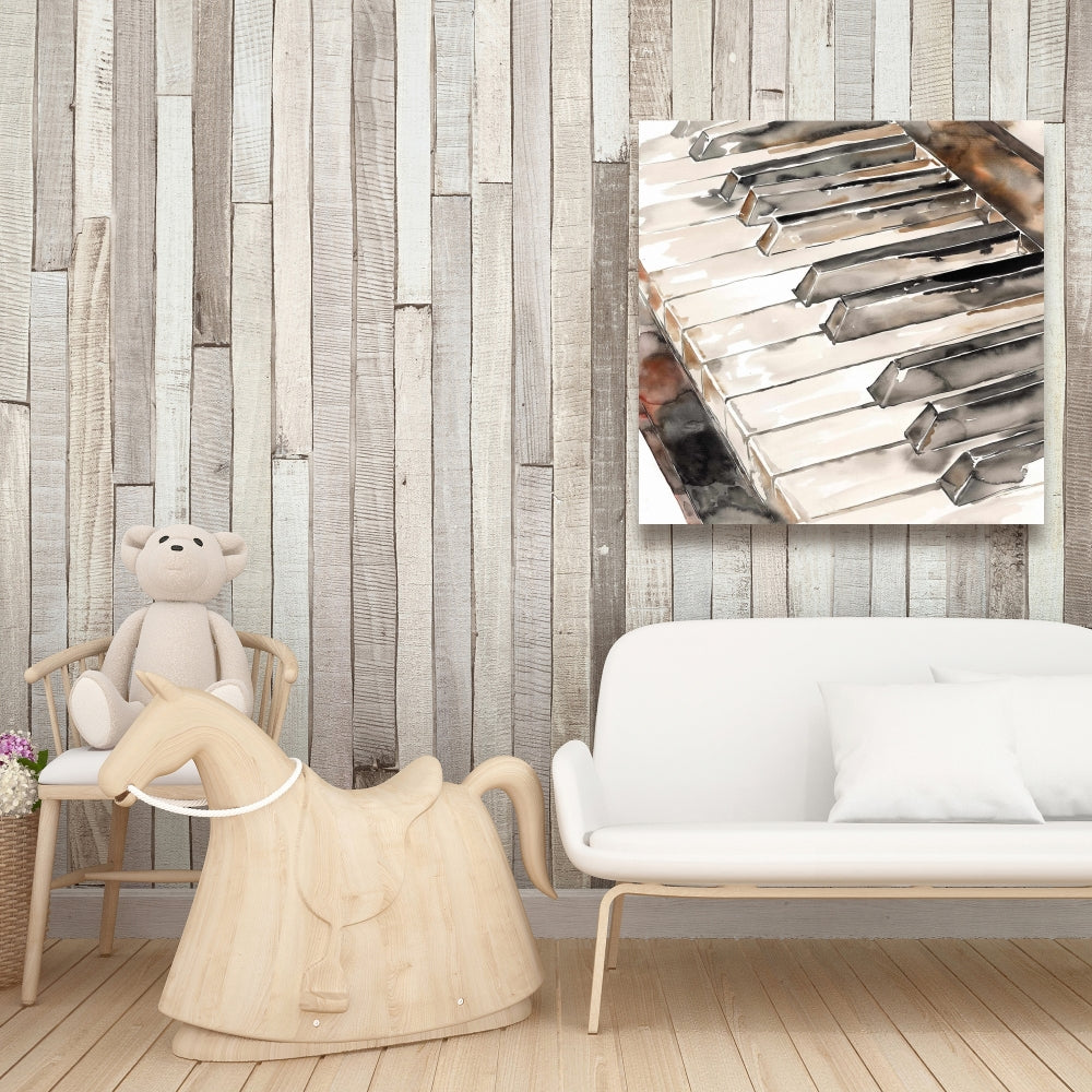 Rustic Piano Canvas Wall Art - Home Decor Musical Instrument