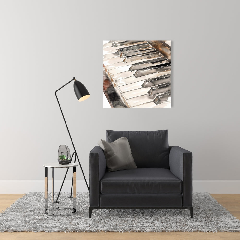 Rustic Piano Canvas Wall Art - Home Decor Musical Instrument