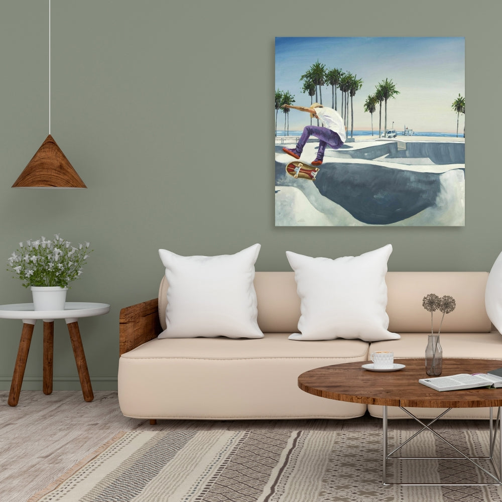 Skate Park California Canvas | Hyperrealist Botanical Art Decor