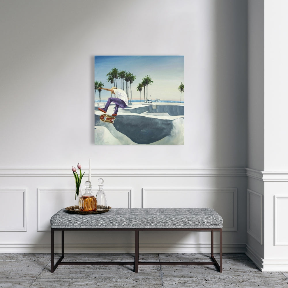 Skate Park California Canvas | Hyperrealist Botanical Art Decor