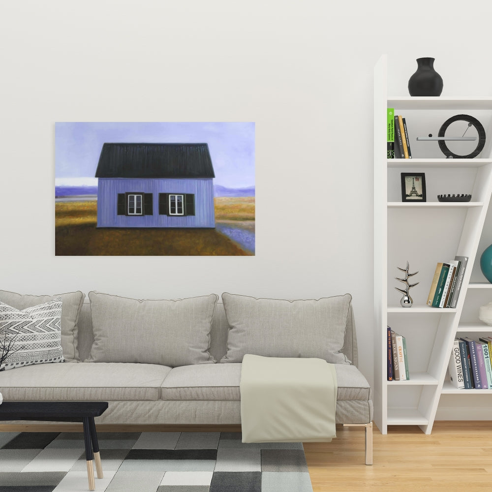 Blue Landscapes Bedroom Canvas | Blue Barn Home Decor Art