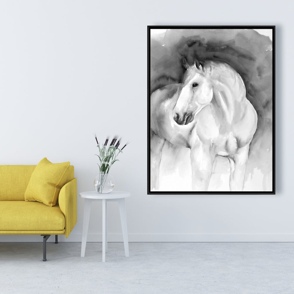 Beauty Animals Bedroom Canvas | White Framed Home Decor