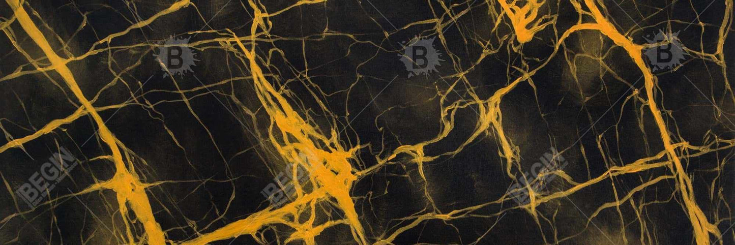 Black and Gold Marble Abstract Canvas | Elegant Home Decor