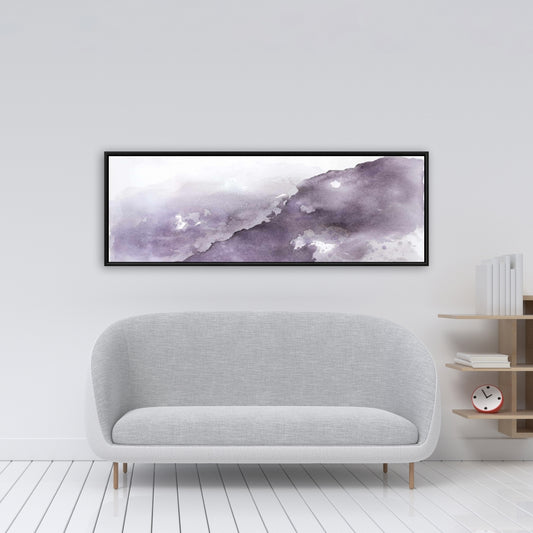 Toile encadrée contemporaine violette « Nebula » | Décoration d'intérieur