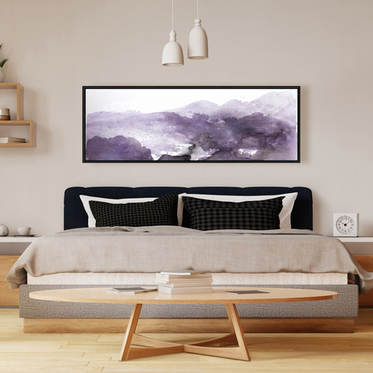 Toile encadrée « Nuage violet abstrait » | Décoration murale pour chambre