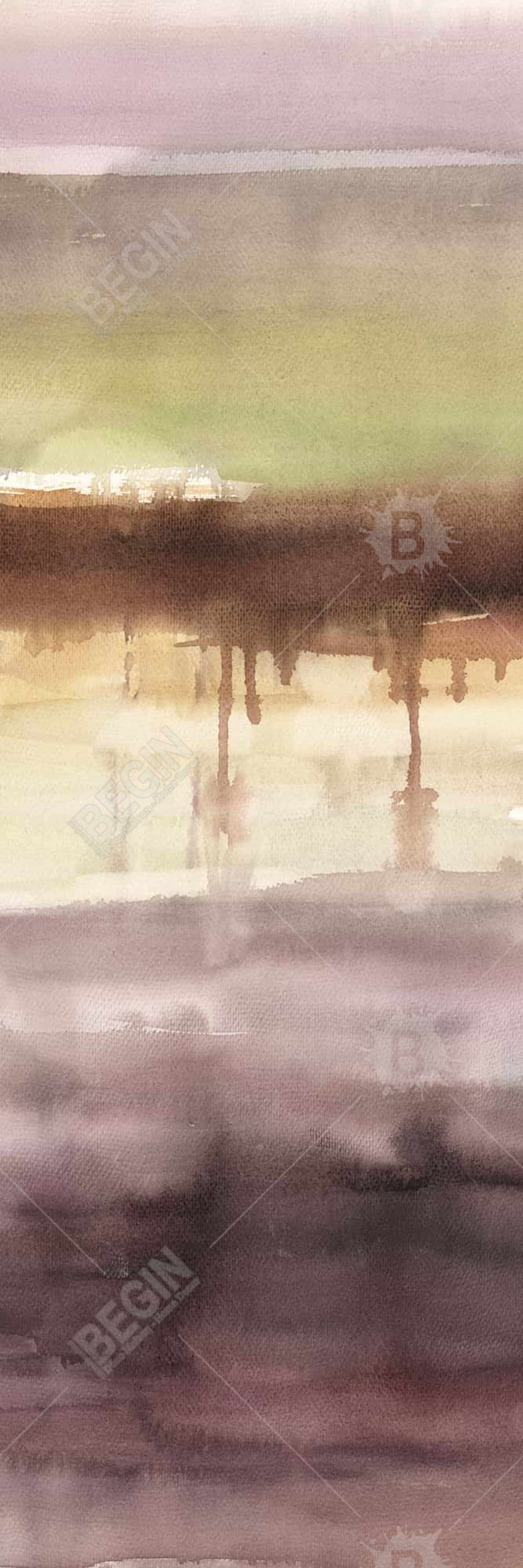 Toile encadrée abstraite à rayures - Décoration d'intérieur