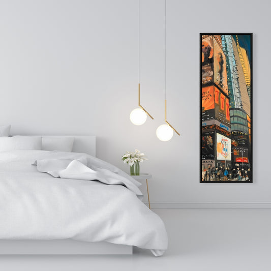 Toile représentant une rue illuminée de New York | Décoration d'intérieur