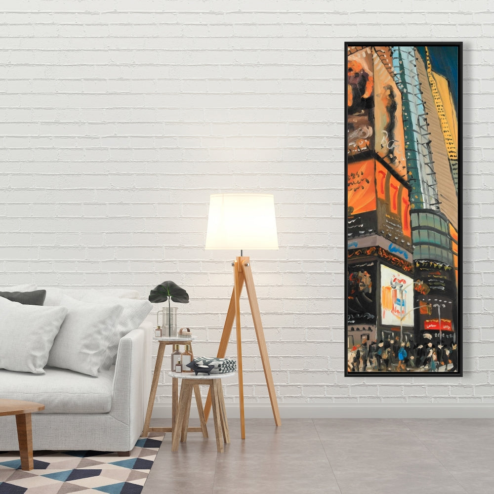 Toile représentant une rue illuminée de New York | Décoration d'intérieur