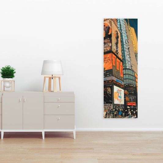 Illuminated New York City Street Canvas - Modern Home Decor
