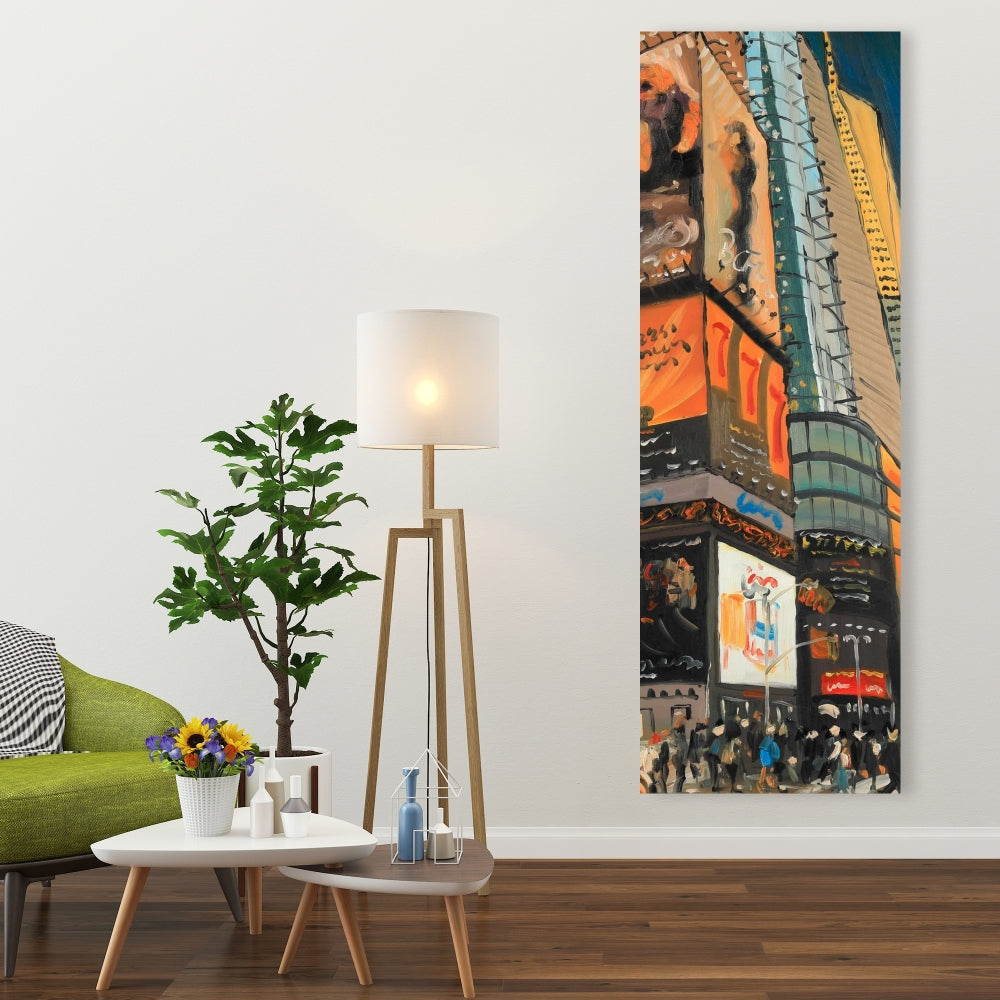 Illuminated New York City Street Canvas - Modern Home Decor