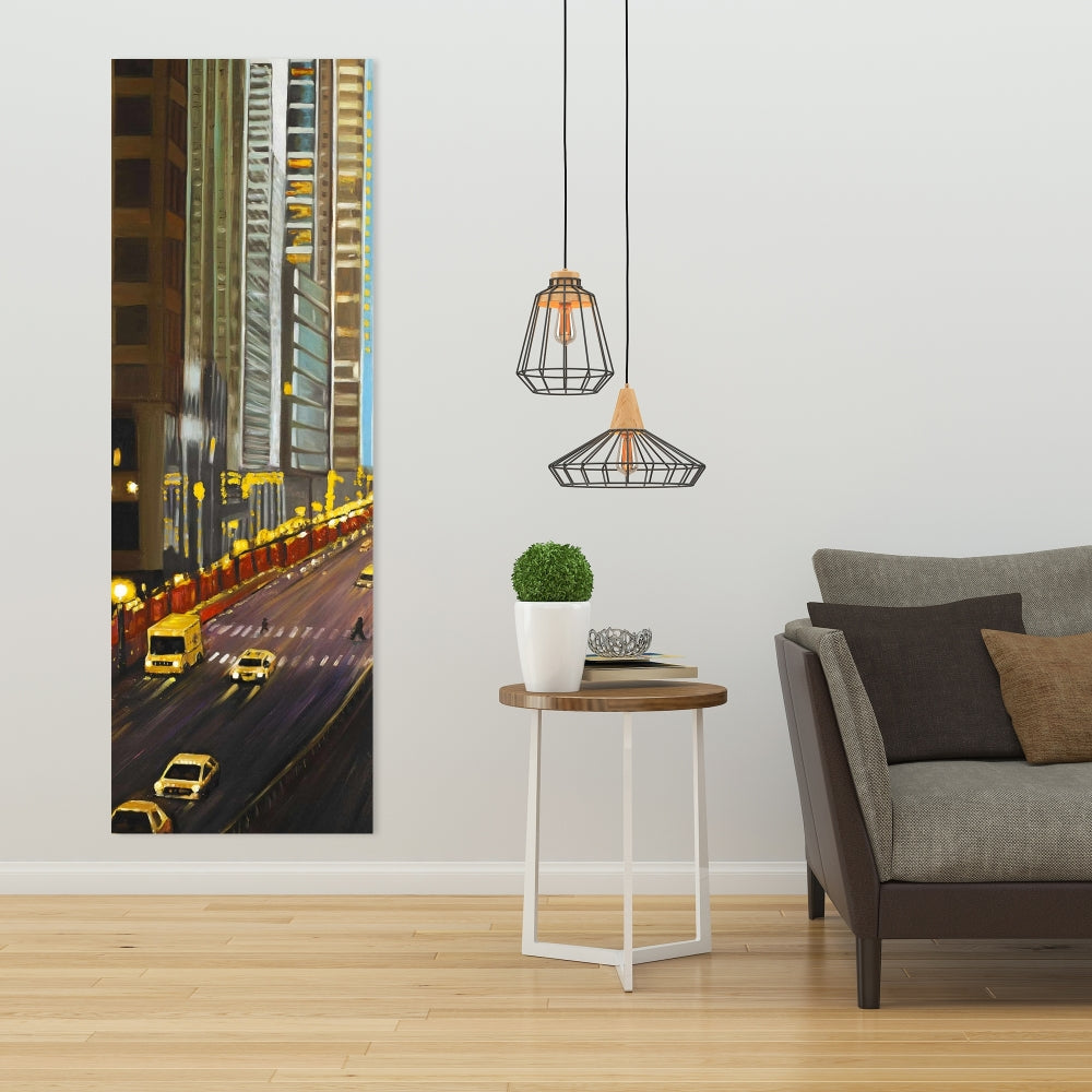 Scenic New York City 9th Street Blue Canvas | Home Decor