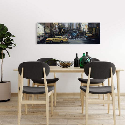 Brown Industrial Cities Canvas - In the City Home Decor Art