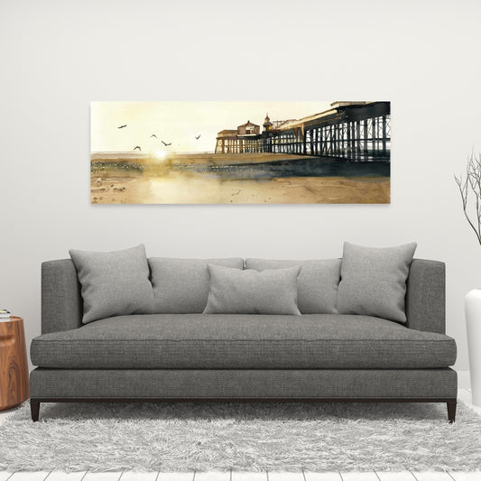 Sunset at the Beach Marine Canvas - Bathroom Home Decor