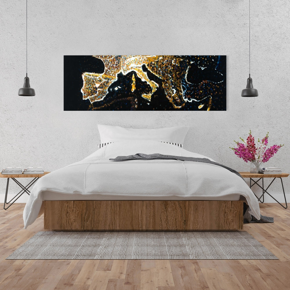 European Continent Galaxy Canvas - Earth Black Living Room Decor