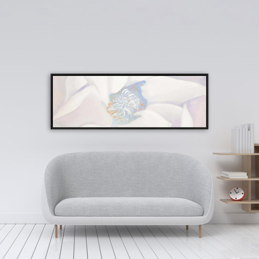 Toile botanique florale bleue délicate | Décoration d'intérieur encadrée