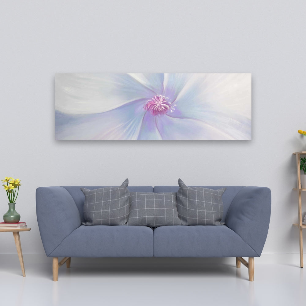 Bedroom Blue Minimalist Canvas Petals - Home Decor Art