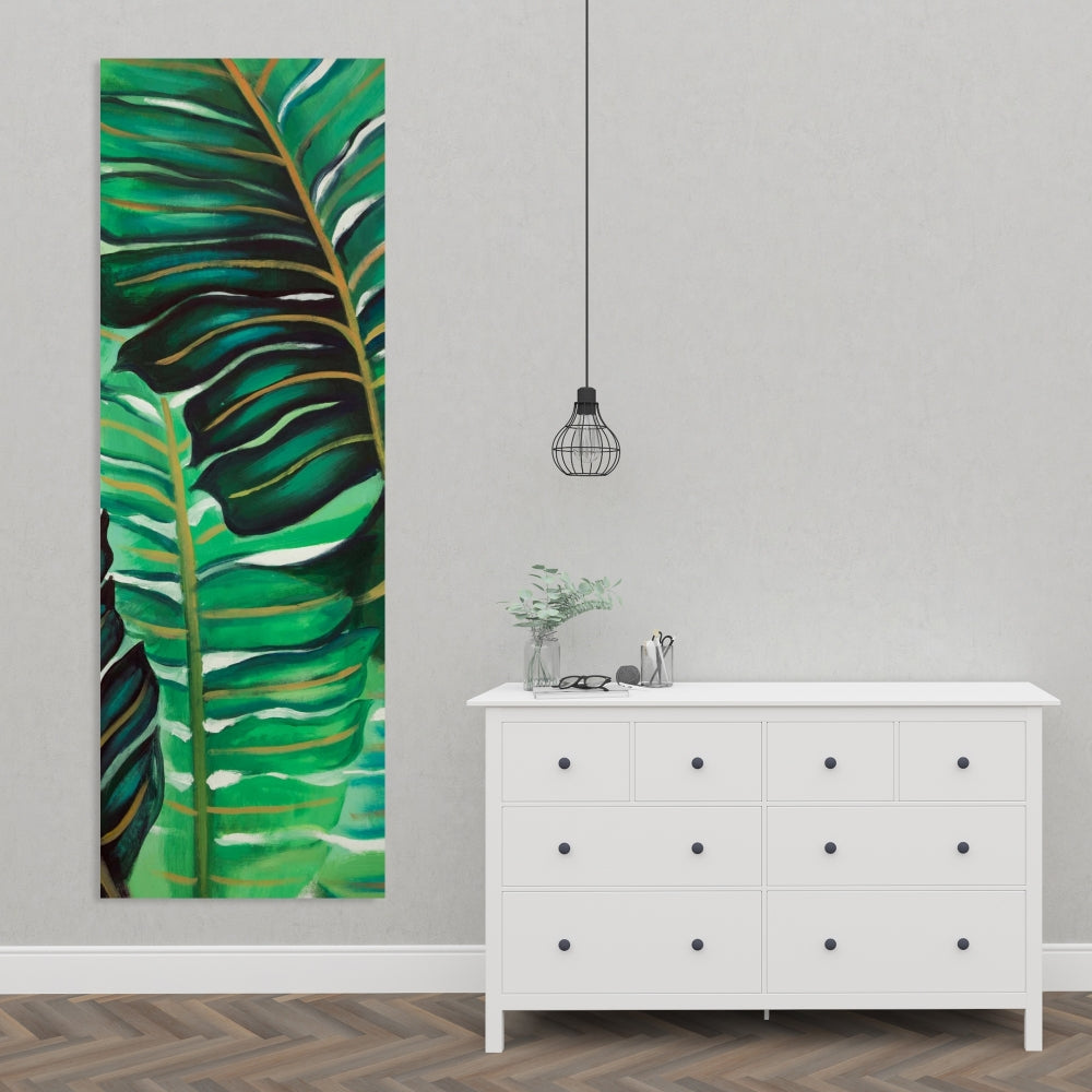 Exotic Plant Leaves Canvas | Floral Botanical Bedroom Decor