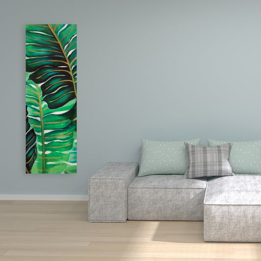 Exotic Plant Leaves Canvas | Floral Botanical Bedroom Decor