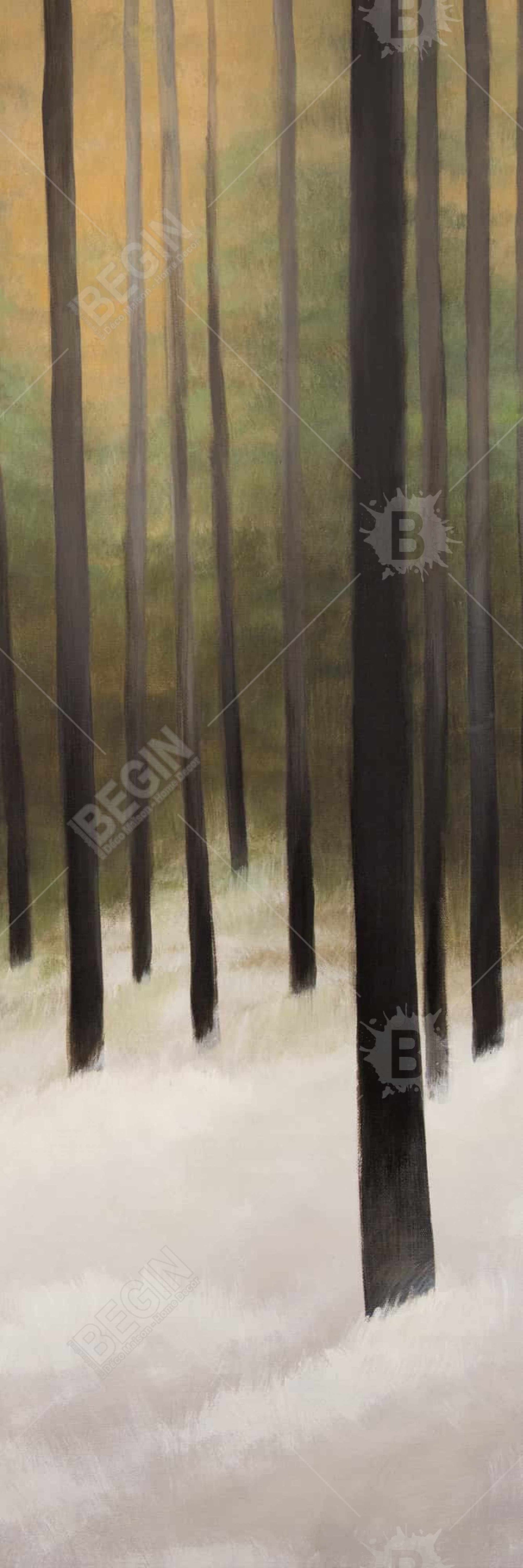 Toile encadrée « Forêt silencieuse » | Décoration d'arbre pour salon