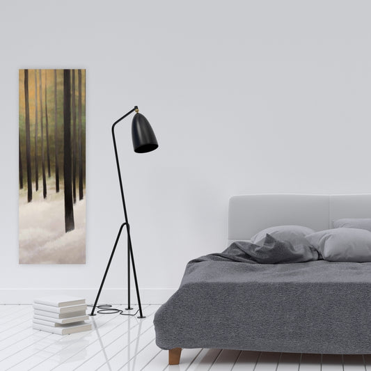 Silent Forest Rustic Brown Trees Canvas - Home Decor Art