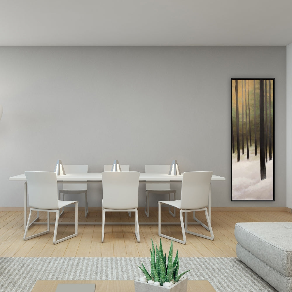 Toile encadrée « Forêt silencieuse » | Décoration d'arbre pour salon