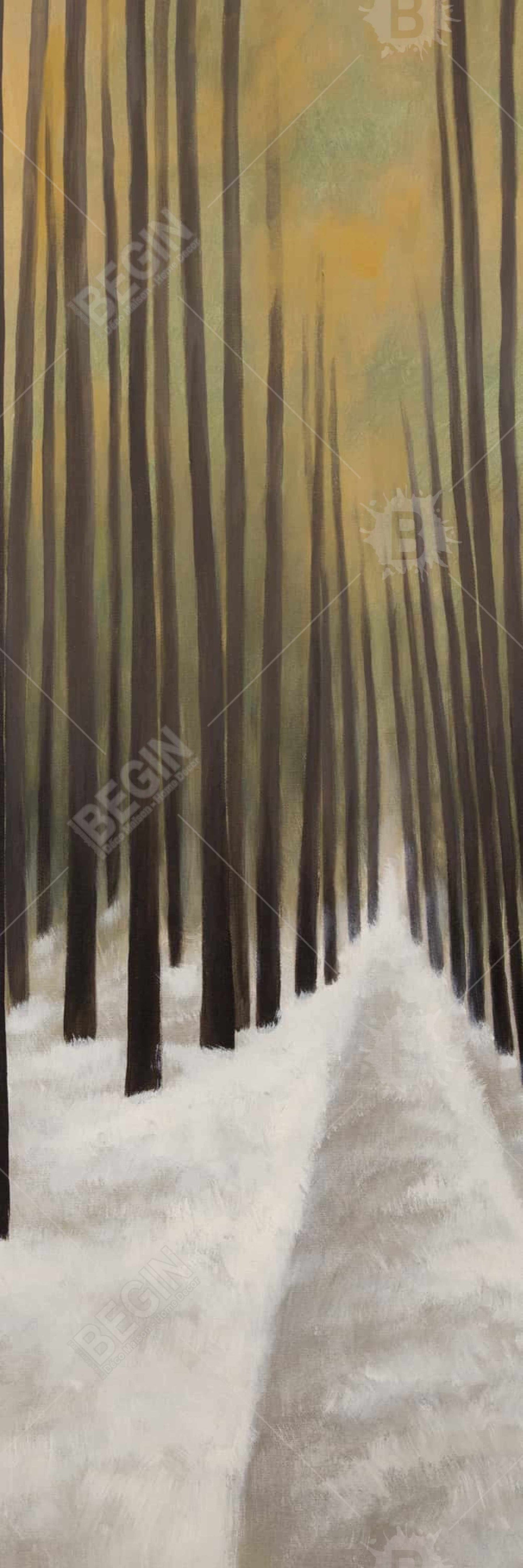 Toile de salon rustique marron | Décoration de randonnée en forêt
