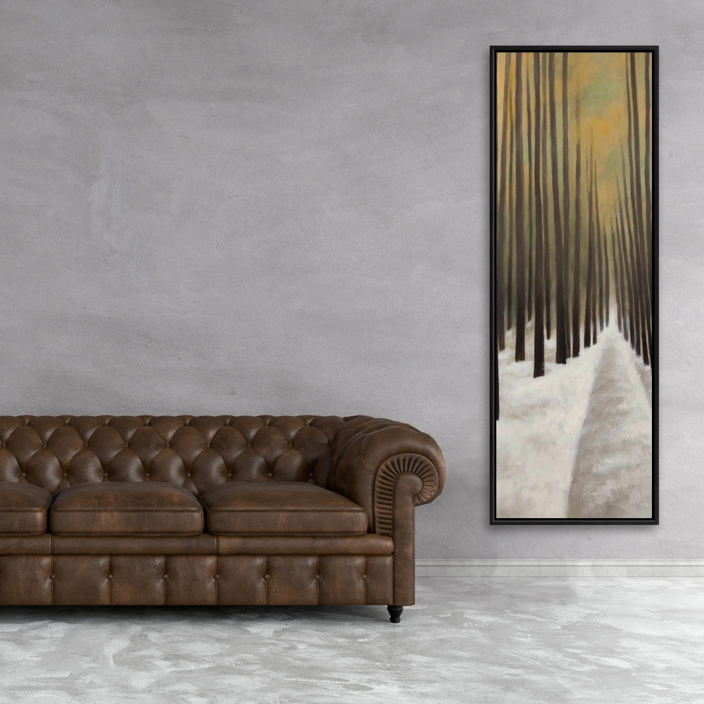 Toile de salon rustique marron | Décoration de randonnée en forêt