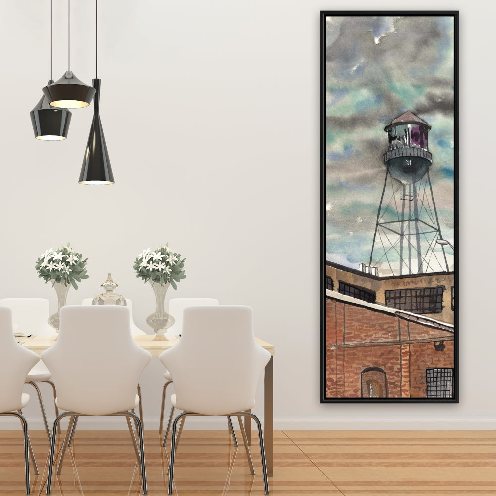 Water Tower in Williamsburg | Industrial Bedroom Wall Art Canvas