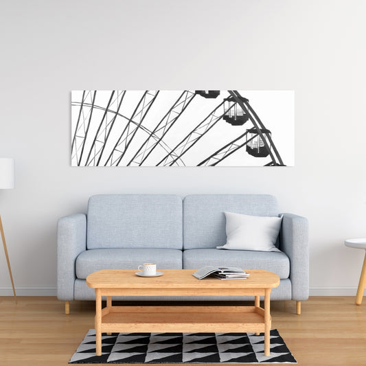 Quarter Ferris Wheel Canvas | Monochrome Hobbies Home Decor