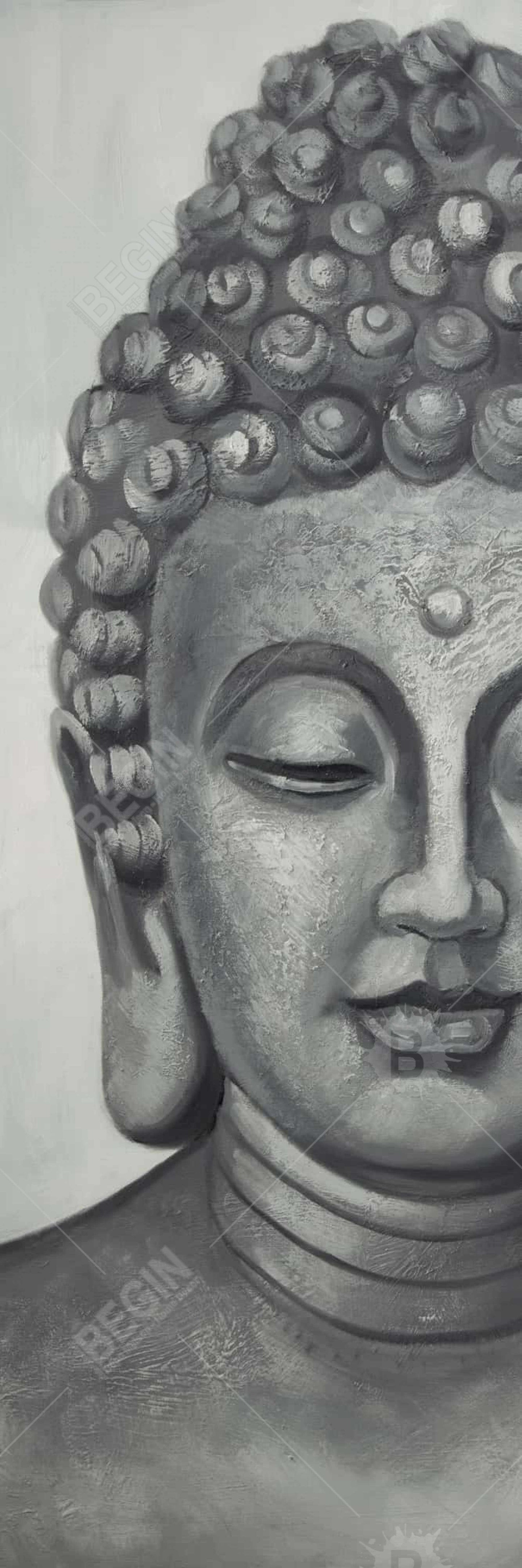 Spiritual Buddha Framed Canvas | Asian Art for Man Bedroom Decor
