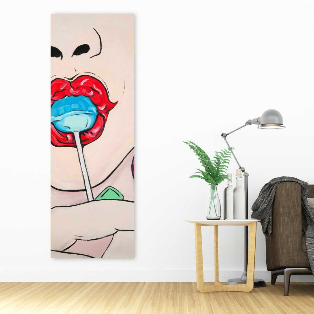 Blue Lollipop Canvas Art | Home Decor Wall Art Painting