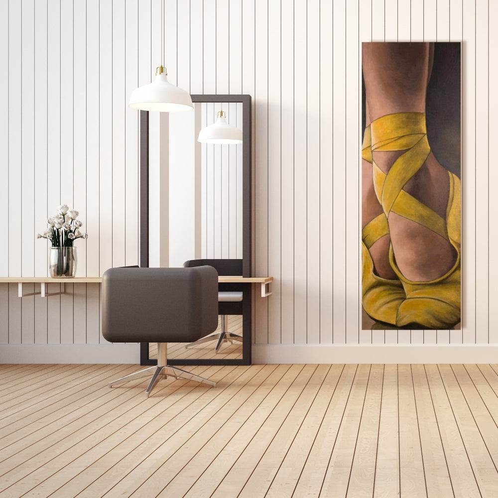 Synchronized Ballerinas Yellow Canvas | Contemporary Wall Art